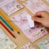 Cute sticky note set with card combination, cartoon color tear-off notepad, student creative ins irregular-shaped stickers Item Picture